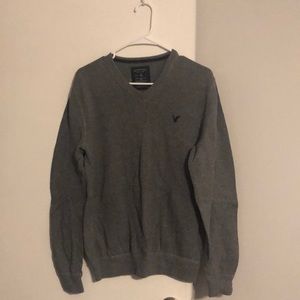 Grey American eagle v neck sweater great condition